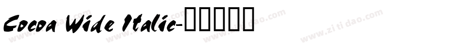 Cocoa Wide Italic字体转换